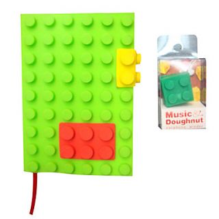USD $ 10.99   Creative Building Blocks Of Colorful Silicone Notebook