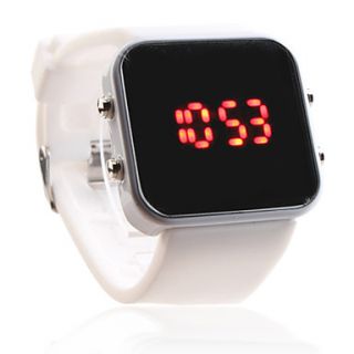 EUR € 4.59   Reloj Pulsera Deportivo de LED Roja (Blanco), ¡Envío
