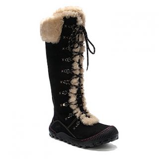 Womens Kalso Earth Shoes Peak Tall Winter Mukluk Boots Black Grey
