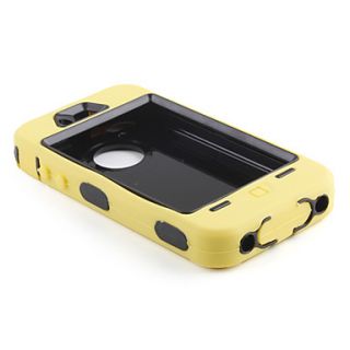 USD $ 3.49   Robot Hard Rubber Case Cover For Iphone4 (Yellow),