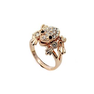 USD $ 5.99   Diamond Studded Frog Ring,