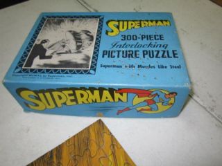 RARE Vintage First Edition Superman Puzzle with Muscles Like Steel