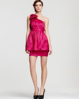 Kara Janx New Pink One Shoulder Mini Cocktail Evening Dress 12 BHFO