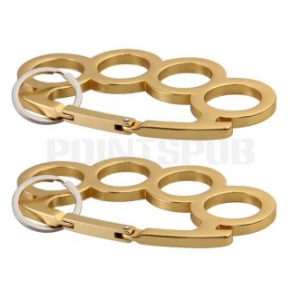 Gold Tone Carabiner Camp Spring Snap Clip Hook Keychain Climbing