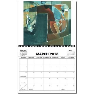 2013 2013 Wall Calendar with 12 abstract art images by WaterMusicArt