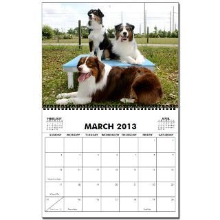 Australian Shepherd Calendar by pawprintsdogtee
