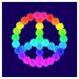 Wall Art  Posters  Rainbow Flower Peace Sign Wall