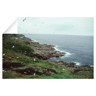 Wall Art  Wall Decals  Rocky seashore with seagulls