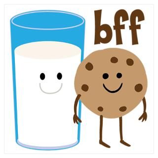 Wall Art  Posters  Milk & Cookies BFF Poster