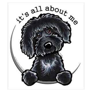 Wall Art  Posters  Black Labradoodle Funny Poster