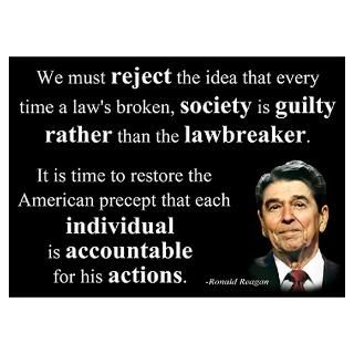 Reagan Quote   Individual Accountable Poster