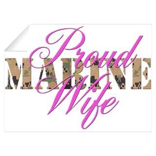 Wall Art  Wall Decals  Proud Marine Wife MARPAT