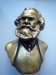 Lider Communist Germany KARL MARX metal bust figurine H11cm.