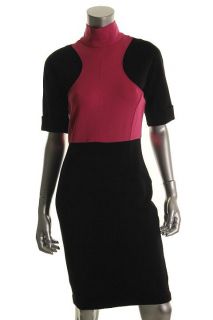 Karl Lagerfeld for Impulse New Black Pink Mock Neck Casual Dress 2