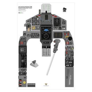 Wall Art  Posters  T 38C Cockpit Training Poster