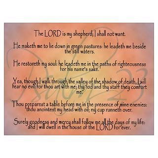 Psalm 23, the Lord is my Shepherd Poster