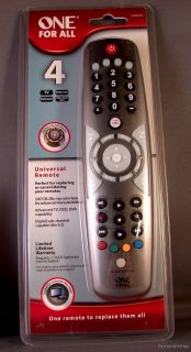 One for All OARN04S Universal Remote Control 4 Device for TV DVD VCR
