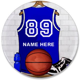 Basket Ball Gifts  Basket Ball Buttons  Personalized Basketball