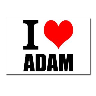 Adam Gifts  Adam Postcards  I Heart Adam Postcards (Package of 8)