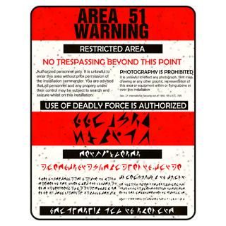 Area 51 Sign Poster