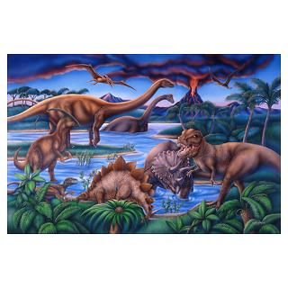 Wall Art  Posters  Large Dinosaurs Poster