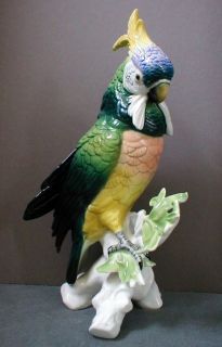 Karl Ens Porcelain Parrot Bird Figure Cockatoo