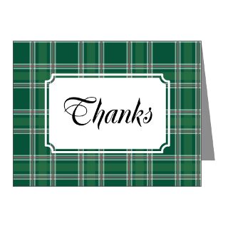 Art Gifts  Art Note Cards  Plaid Classic Green Note Cards (Pk of