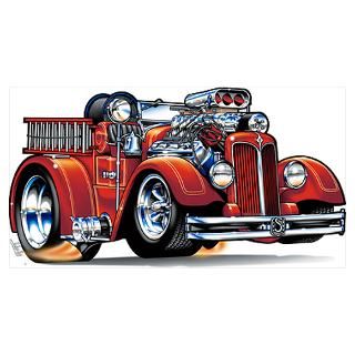 Wall Art  Posters  37 Seagrave Fire Truck Poster