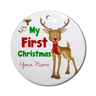 Babys First Christmas Ornament (Round) by greenpixel