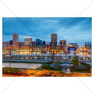 Wall Art  Posters  View on downtown of Baltimore at