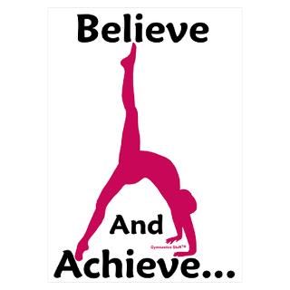 Gymnastics Poster   Believe and AchieveGreat gift for any gymnast