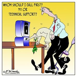 Wall Art  Posters  Call 911 or Technical Support? Poster