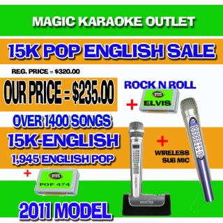2011 Magic Sing Karaoke Mic MT15K Over 2 000 All Time Favori TE Elvis