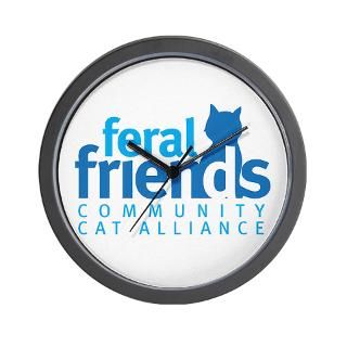 Feral Friends 2010 Logo Modern Wall Clock