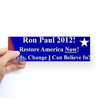 Ron Paul 2012 Restore America Now Bumper Sticker by Ron_Paul_2012