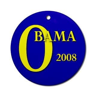 Blue O Obama 2008 Christmas Ornament  Ornaments for Christmas and