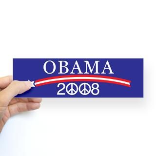 Obama 2008 Peace Signs Bumper Bumper Sticker by Atelierbagatelle