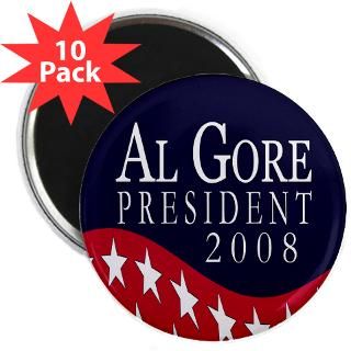 Al Gore 2008 (10 campaign magnets)  Al Gore for President in 2008