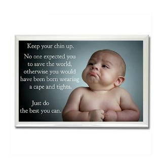 Chin up Baby Magnet  2 x 3 Magnets  Happiness In Your Life