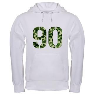90 Gifts  90 Sweatshirts & Hoodies  Number 90, Camo Hoodie