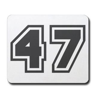 47 Gifts  47 Home Office  Number 47 Mousepad