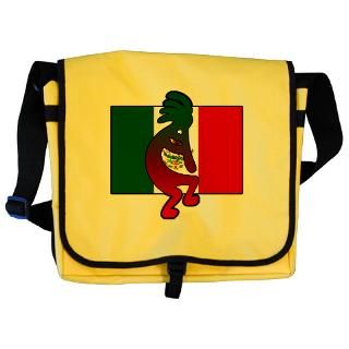 Mexican Kokopelli Messenger Bag  Kokopelli with Mexican flag