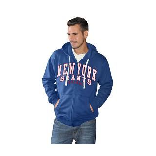 New York Giants Royal Sanders Full Zip Hooded Sweatshirt