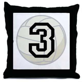 Volleyball Player Number 3 Throw Pillow
