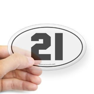 Number Twenty One Stickers  Car Bumper Stickers, Decals