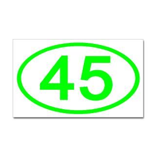 Number 45 Oval Rectangle Sticker by ovalsboutique