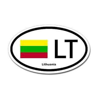 Lithuania LT flag Bumper Oval Decal for $4.25