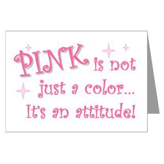 Attitude Greeting Cards  Pink   attitude Greeting Cards (Pk of 10