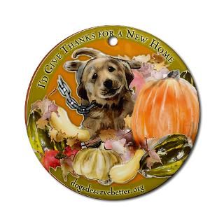 DDB Thanksgiving Ornament (Round)  DDB Thanksgiving  Dogs