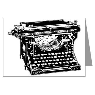 Author Greeting Cards  Old Fashioned Typewriter Greeting Cards (10